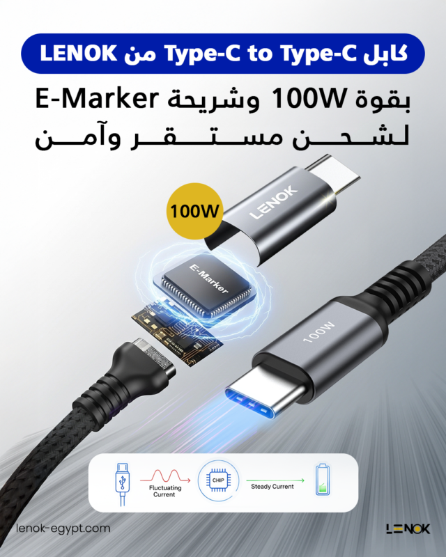 كابل Type-C to Type-C من LENOK (1)
